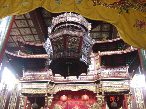 艺鹏案例-上海寺庙三观堂老榆木装饰