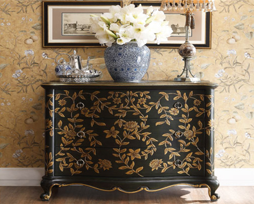 老榆木家具中式彩绘小柜