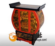 老榆木中式彩绘小柜5