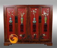 老榆木中式彩绘柜1