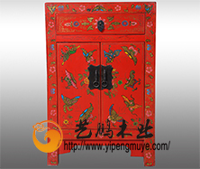 老榆木中式彩绘小柜6