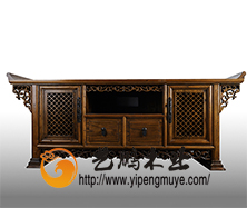 老榆木中式电视柜1