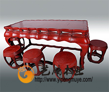 老榆木中式餐桌3