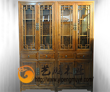 老榆木中式书柜2