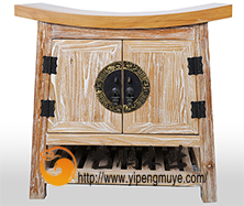 老榆木中式台盆柜1