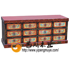 老榆木中式彩绘柜3