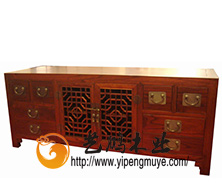 老榆木中式电视柜5