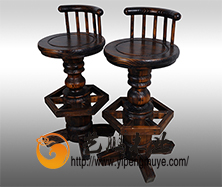 老榆木欧式吧凳1