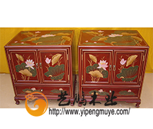 老榆木中式彩绘小柜7