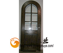 老榆木风化木门1