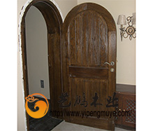 老榆木风化木门3