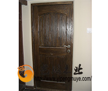 老榆木风化木门4