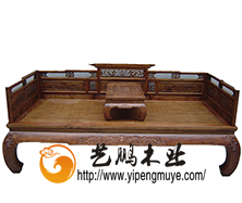 老榆木中式罗汉床12