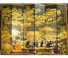 彩绘屏风3-北宋汴梁图