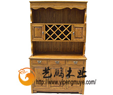 老榆木中式酒柜1