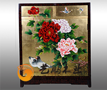 老榆木中式彩绘小柜8