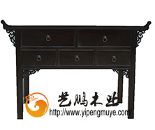 老榆木中式翘头柜1