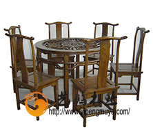 老榆木中式餐桌5