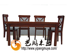 老榆木中式餐桌6