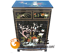 老榆木中式彩绘小柜14