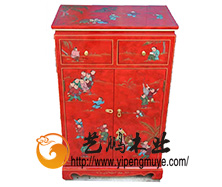 老榆木中式彩绘小柜19