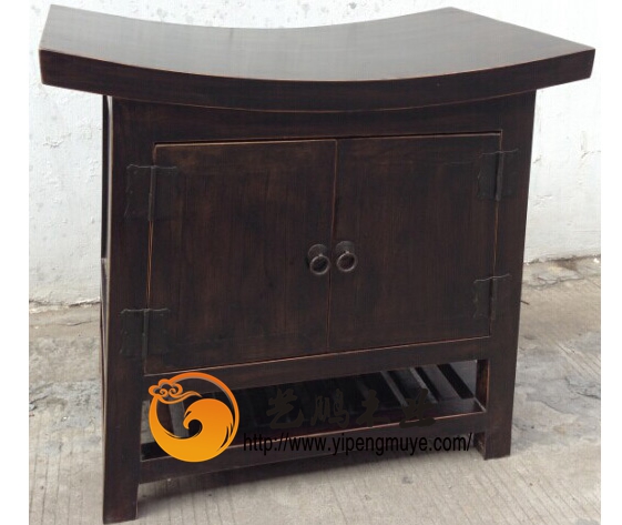 老榆木中式台盆柜6