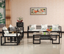 新中式老榆木沙发7