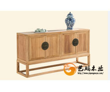 老榆木新中式餐边柜1