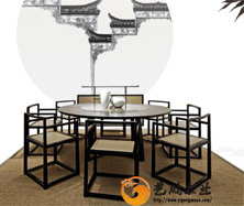 老榆木新中式餐桌1