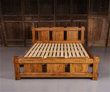 老榆木中式床9