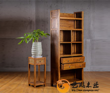 老榆木中式书柜6