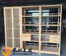 新中式老榆木书柜2